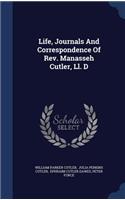 Life, Journals And Correspondence Of Rev. Manasseh Cutler, Ll. D