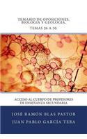 Temario de Oposiciones. Biologia y Geologia. Temas 26 a 30.