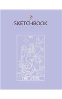 SketchBook: The Star Tarot Card Halloween Mermaid Gothic Witch Clothing SketchBook Blank Unline Notebook for Girls Teens Kids Journal College 110 Pages of 8.5x1