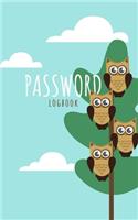 Password Logbook: Owl Internet Password Keeper With Alphabetical Tabs - Pocket Size 5 x 8 inches (vol. 2)