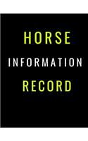 Horse information Record