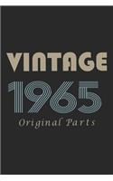 Retro Birthday - Vintage 1965 Notebook Original Parts Gift: Lined Notebook / Journal Gift, 120 Pages, 6x9, Soft Cover, Matte Finish, Great Gift For Women, Men, Boys, Girls, Boss, Coworkers