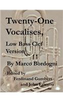 Twenty-One Vocalises, Low Bass Clef Version