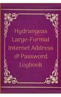 Hydrangeas Large-Format Internet Address & Password Logbook