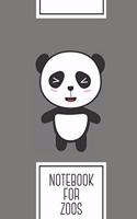 Notebook for Zoos: Lined Journal with Kawaii Panda Bear Design - Cool Gift for a friend or family who loves funny presents! - 6x9" - 180 White lined pages - You Can Us
