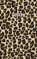Austyn: Personalized Notebook - Leopard Print Notebook (Animal Pattern). Blank College Ruled (Lined) Journal for Notes, Journaling, Diary Writing. Wildlife 