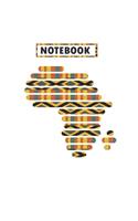 Notebook: Africa Map Kente Print Pattern Notebook to write down your thoughts.