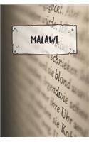Malawi: Ruled Travel Diary Notebook or Journey Journal - Lined Trip Pocketbook for Men and Women with Lines