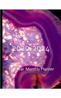 2020-2024 Five Year Monthly Planner: Monthly Organizer And Five Year Planner Gifts - Warm Agate