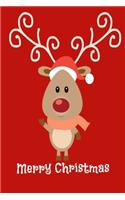 Merry Christmas: Christmas Notebook Rudolph The Reindeer For Kids To Write And Coloring