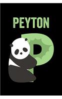 Peyton: Animals Coloring Book for Kids, Weekly Planner, and Lined Journal Animal Coloring Pages. Personalized Custom Name Initial Alphabet Christmas or Birt