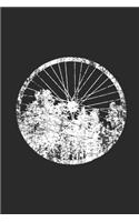 Bicycle Wheel With Forest Silhouette