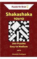 Puzzles for Brain Shakashaka - 200 Easy to Medium 10x10 vol. 3