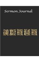 Sermon Journal: Name of Jesus in Gold Lettering Themed Sermon Journal 8.5 X 11 100 Pages