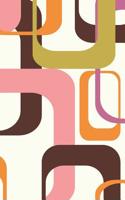Journal: Groovy Retro Pattern 6 X 9 110 Page Dot Grid Notebook in 1970s Colors for Journaling, Organizing, and Creating
