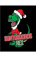 Santasaurus Rex: Blank Lined Notebook Journals