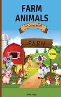 Farm Animals Coloring Book For Kids