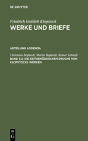 zeitgenössischen Drucke von Klopstocks Werken
