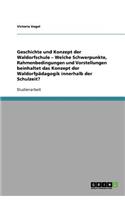 Geschichte und Konzept der Waldorfschule - Welche Schwerpunkte, Rahmenbedingungen und Vorstellungen beinhaltet das Konzept der Waldorfpädagogik innerhalb der Schulzeit?