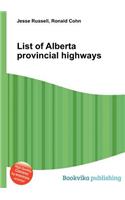 List of Alberta Provincial Highways