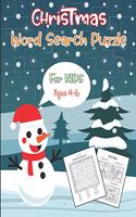Christmas Word Search Book for kids Ages 4-6