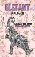 Malbuch - Einfaches Level - Karneval der Tiere - Elefant