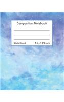 Composition Notebook Wide Ruled 7.5 X 9.25 inch