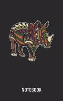 Notebook: Blank & Dotted Spiritual Rhino Journal (6" x 9") For Every Rhinoceros Lover