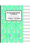 Blank Sheet Music Notebook