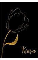 Kiara: Personalized Writing Journal for Women - Elegant Black and Gold