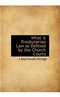 What Is Presbyterian Law as Defined by the Church Courts