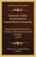 Uebersichts Tafeln Zur Statistik Der Osterreichischen Monarchie: Zusammengestellt Von Der K. K. Direction Der Administrativen Statistik (1850)(German)