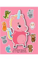 Sticker Book For 2 Year Old Girls: Blank Permanent Sticker Book