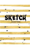 Sketch Monsters: Blank Doodle Draw Sketch Book