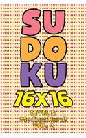 Sudoku 16 x 16 Level 3: Medium Hard! Vol. 2: Play 16x16 Grid Sudoku Medium Hard Level Volume 1-40 Solve Number Puzzles Become A Sudoku Expert On The Road Paper Logic Games 
