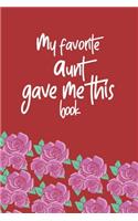My Favorite Aunt Gave me this book