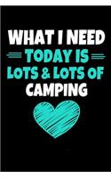 What I Need Today Is Lots Lots Of Camping