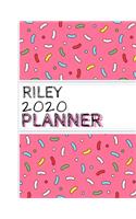 Riley: : 2020 Personalized Planner: One page per week: Pink sprinkle design