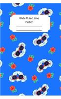 Cute Baby Koala Theme Wide Ruled Line Paper