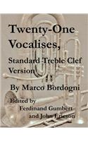 Twenty-One Vocalises, Standard Treble Clef Version