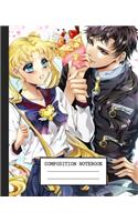 Notebook: Anime Japan Sailor Moon Soft Glossy Cover Graph Paper Pages Book 7.5 x 9.25 Inches 110 Pages
