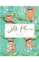 2020-2022 3 Year Planner Sloth Monthly Calendar Goals Agenda Schedule Organizer