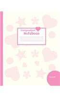 Composition Notebook: with blank pages - unlined book with cute cover for girls (7.5 x 9.25 inches)