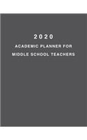 2020 Academic Planner For Middle School Teachers