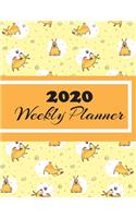 2020 Weekly Planner: Monthly Organizer and Calendar For Dog Lovers - Track Important Dates, Goals and Passwords (Yellow)