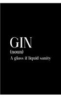 Gin (Noun) A Glass Of Liquid Sanity