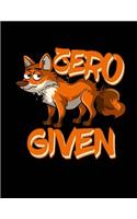 Zero Fox Given Notebook - Blank Unlined