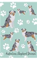 Australian Shepherd Journal: Cute Dog Breed Journal Lined Paper