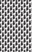 Cat Pattern - Cats from Behind with Hearts: Blank Lined Notebook for Cat Lovers and Pet Owners