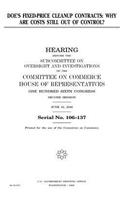 DOE's fixed-price cleanup contracts: why are costs still out of control?